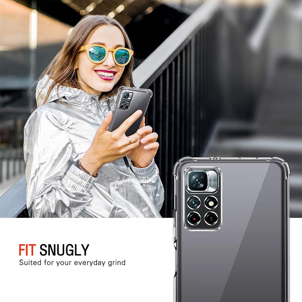 Techsuit Nárazuvzdorný silikon Xiaomi Redmi Note 11 Note 11S Průhledný - náhled 5