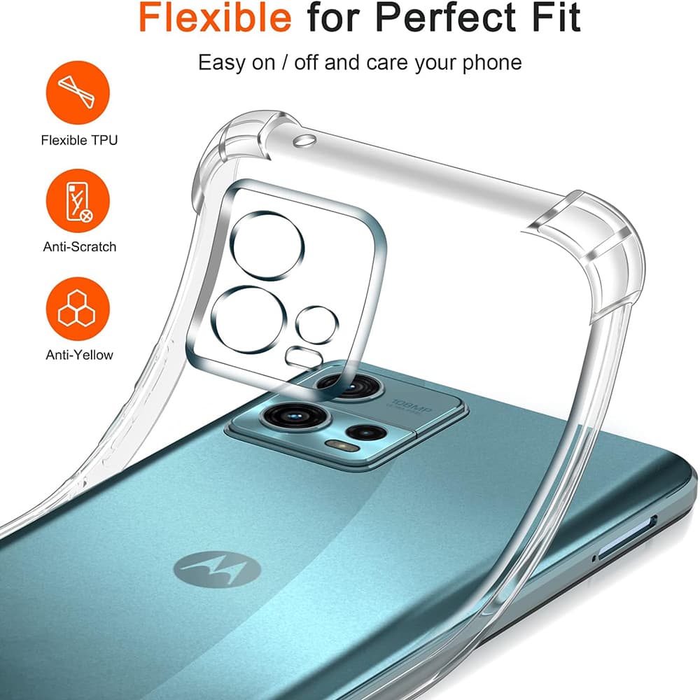 Techsuit Nárazuvzdorný Průhledný Silikon Motorola Moto G72 - náhled 5