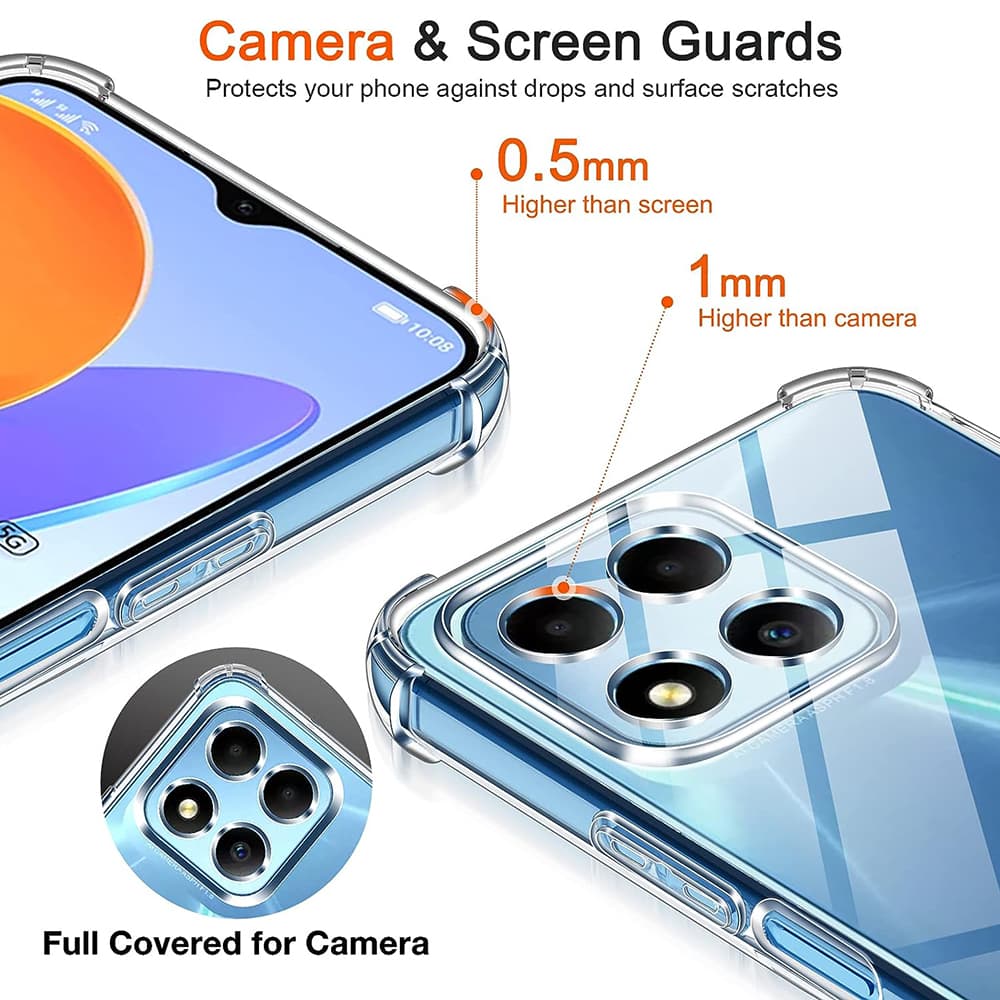 Techsuit Nárazuvzdorný Průhledný Silikon Honor X6 X8 5G 70 Lite - náhled 5