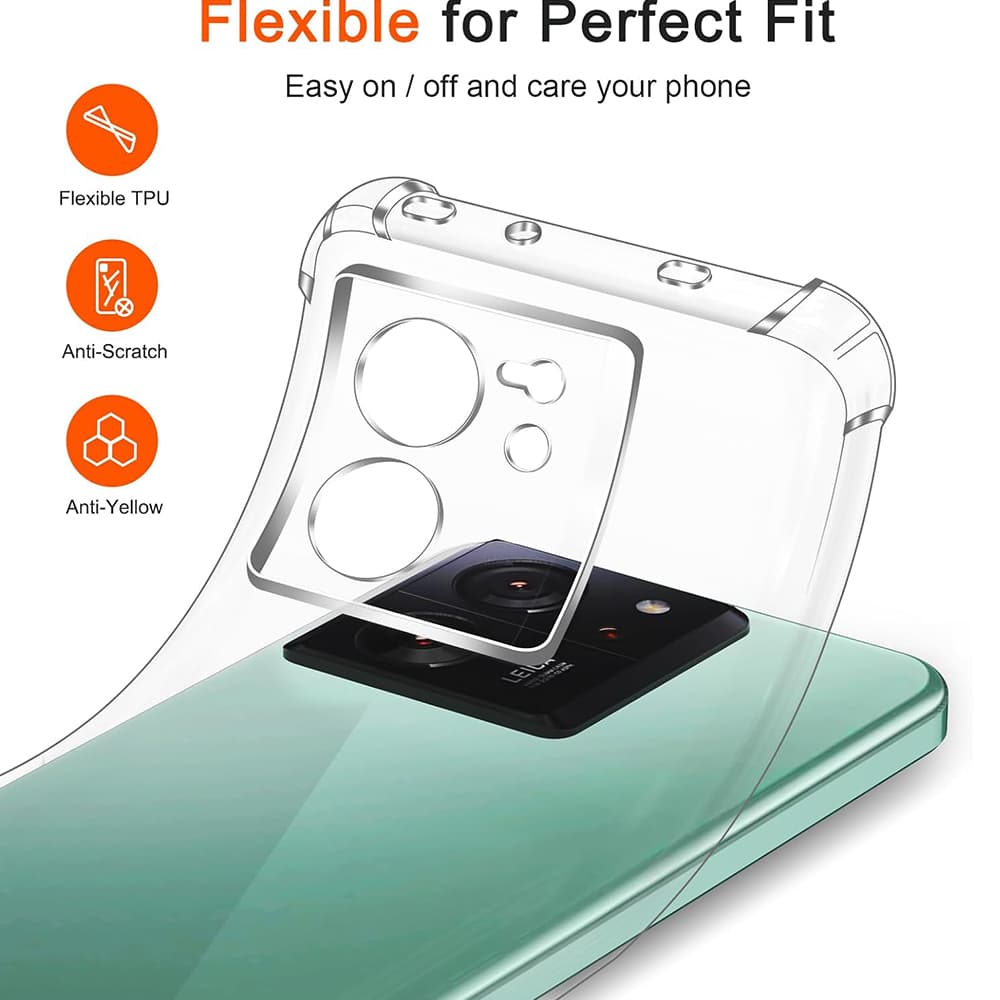 Techsuit Nárazuvzdorný Průhledný Silikon Xiaomi 13T 13T Pro - náhled 5