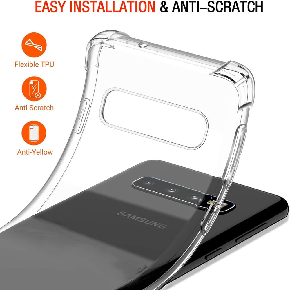 Techsuit Nárazuvzdorný Průhledný Silikon Samsung Galaxy S10 Clear - náhled 5