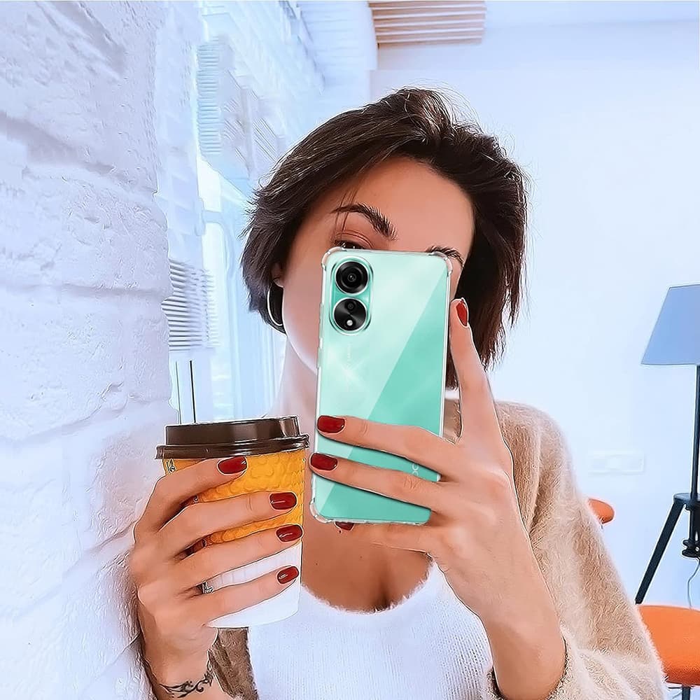 Techsuit Nárazuvzdorný Průhledný Silikonový Oppo A58 4G Clear - náhled 5