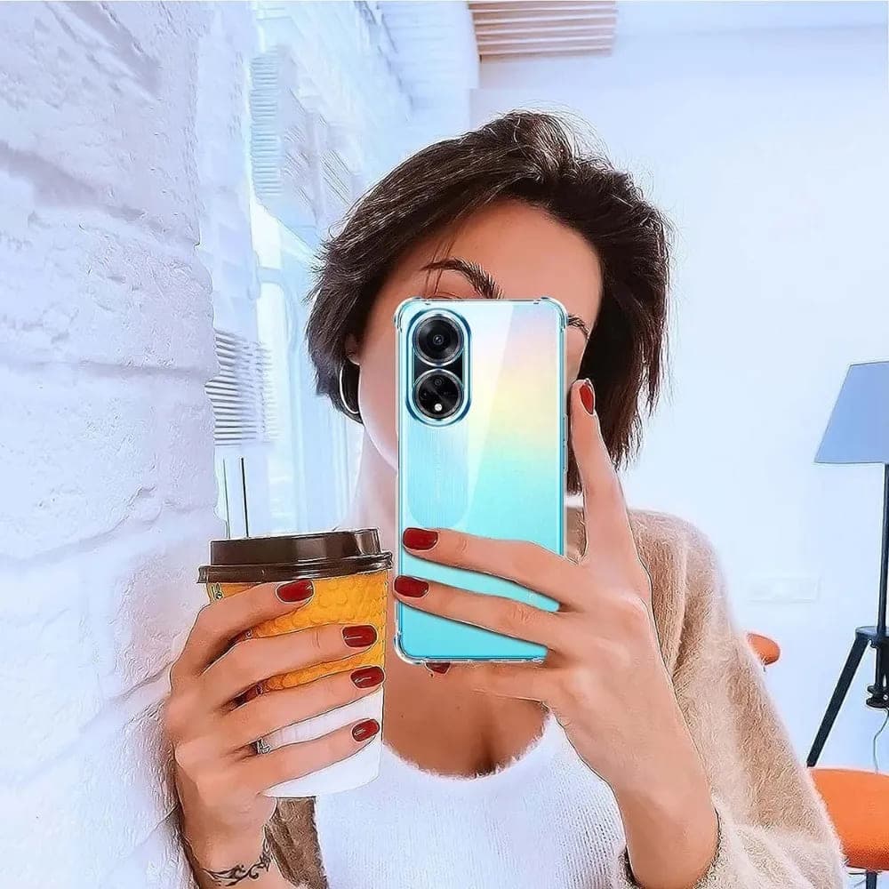 Techsuit Nárazuvzdorný Průhledný Silikon Oppo A98 5G Clear - náhled 5
