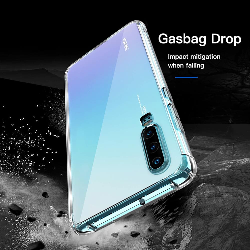 Techsuit Nárazuvzdorný Průhledný Silikon Huawei P30 Clear - náhled 5