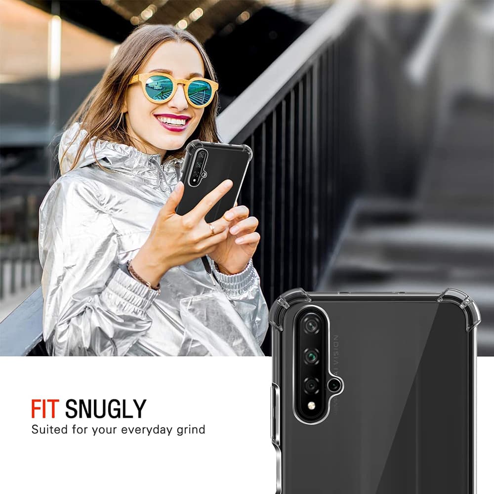 Techsuit Nárazuvzdorný Kryt Huawei Nova 5T Honor 20 Průhledný - náhled 5