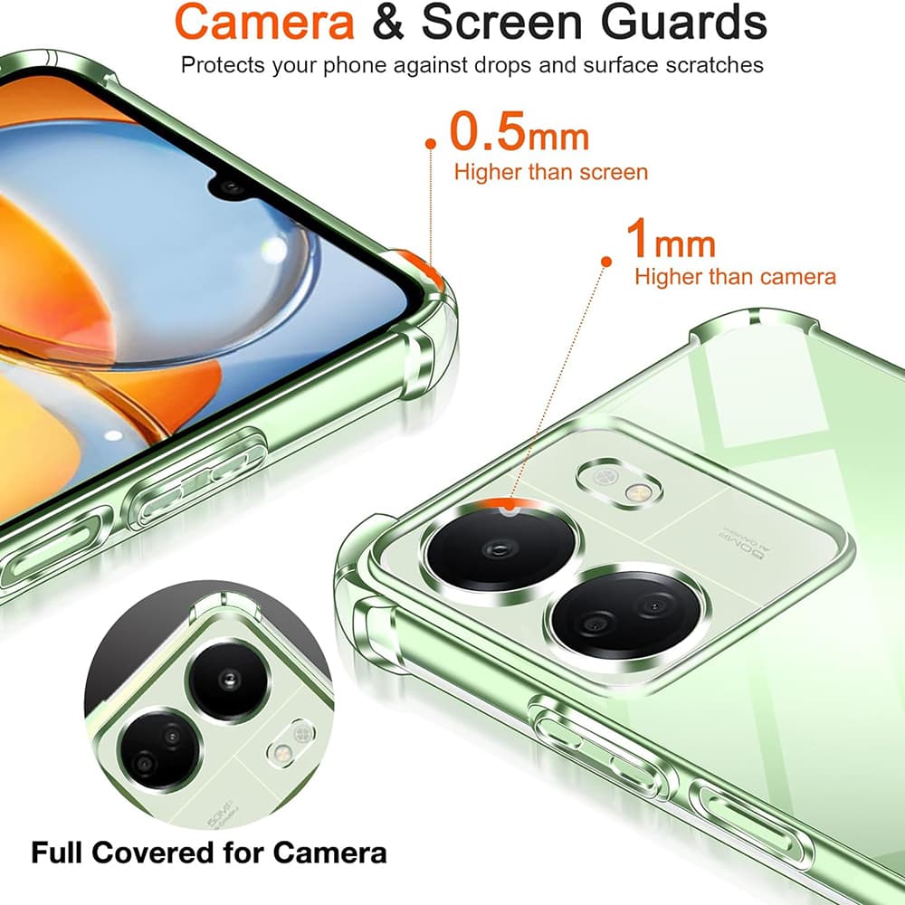 Techsuit Nárazuvzdorný Průhledný Kryt Xiaomi Redmi 13C 4G Poco C65 - náhled 5