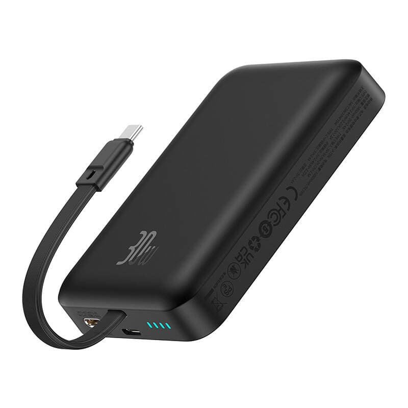 Baseus - powerbanka Magnetic Mini (P1002210B113-00) - MagSafe, 2x USB-C, Lightning, 30 W, rychlé nabíjení, 10 000 mAh - černá - náhled 5