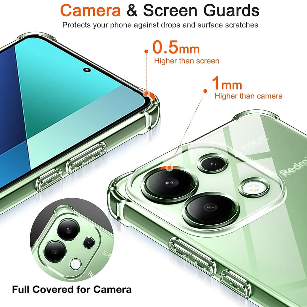 Techsuit nárazuvzdorný průhledný silikon Xiaomi Redmi Note 13 4G - náhled 5