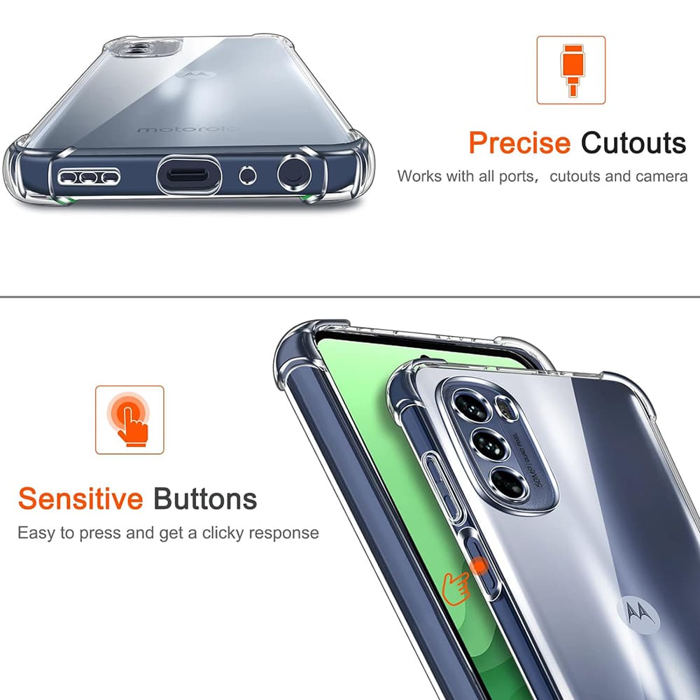 Techsuit Nárazuvzdorný silikon Motorola Moto G31 Moto G41 Čirý - náhled 5