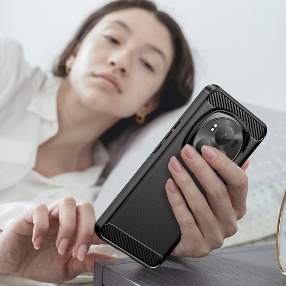 Techsuit Karbon Silikon Honor Magic6 Pro Černý - náhled 5