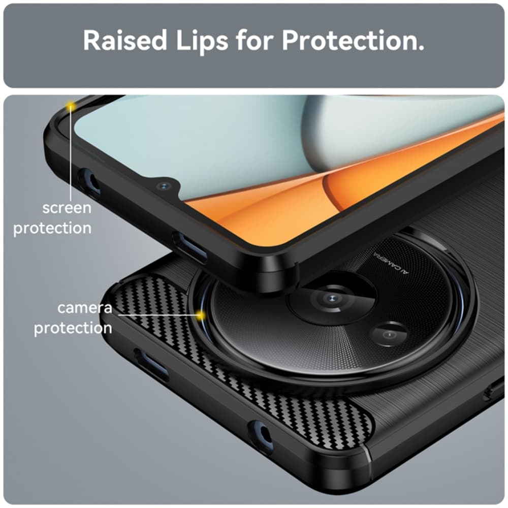 Techsuit Karbon Silikon Xiaomi Redmi A3 Redmi A3x Černý - náhled 5