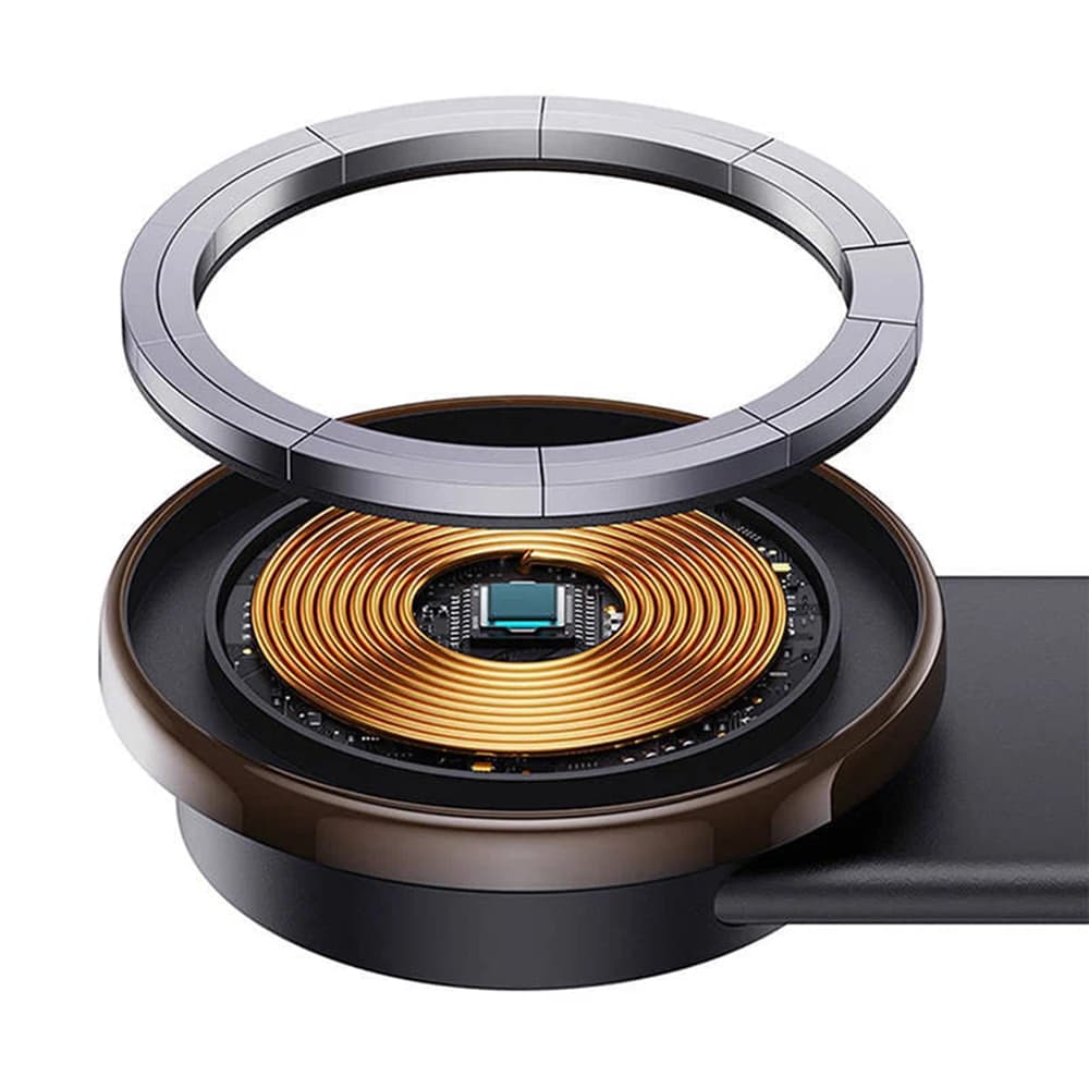 Baseus - držák do auta s bezdrátovým nabíjením C02 Pro (C40156000111-00) - magnetický úchyt na palubní desku, 15W - černý - náhled 5