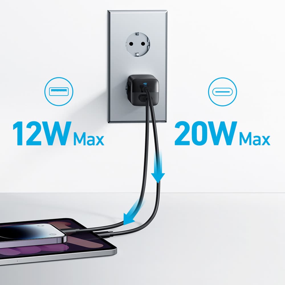 Anker Nabíječka 323 (A2331G11) USB-C 33W Černá - náhled 5