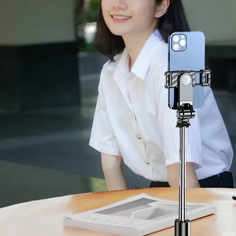 Techsuit Mini Selfie Tyč K03 Bluetooth Skládací 70cm Černá - náhled 5