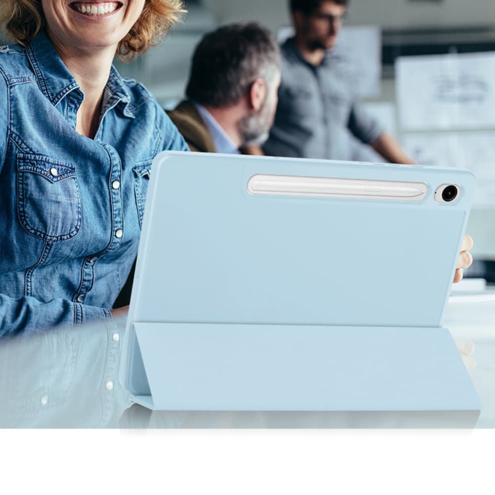 Techsuit Flex Trifold držák tužky pro Tab S9 S9 FE S10 FE Nebesky modrá - náhled 5