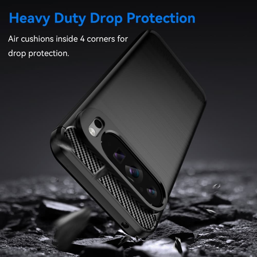Techsuit Karbon Silikon Google Pixel 9 Pro XL Černý - náhled 5