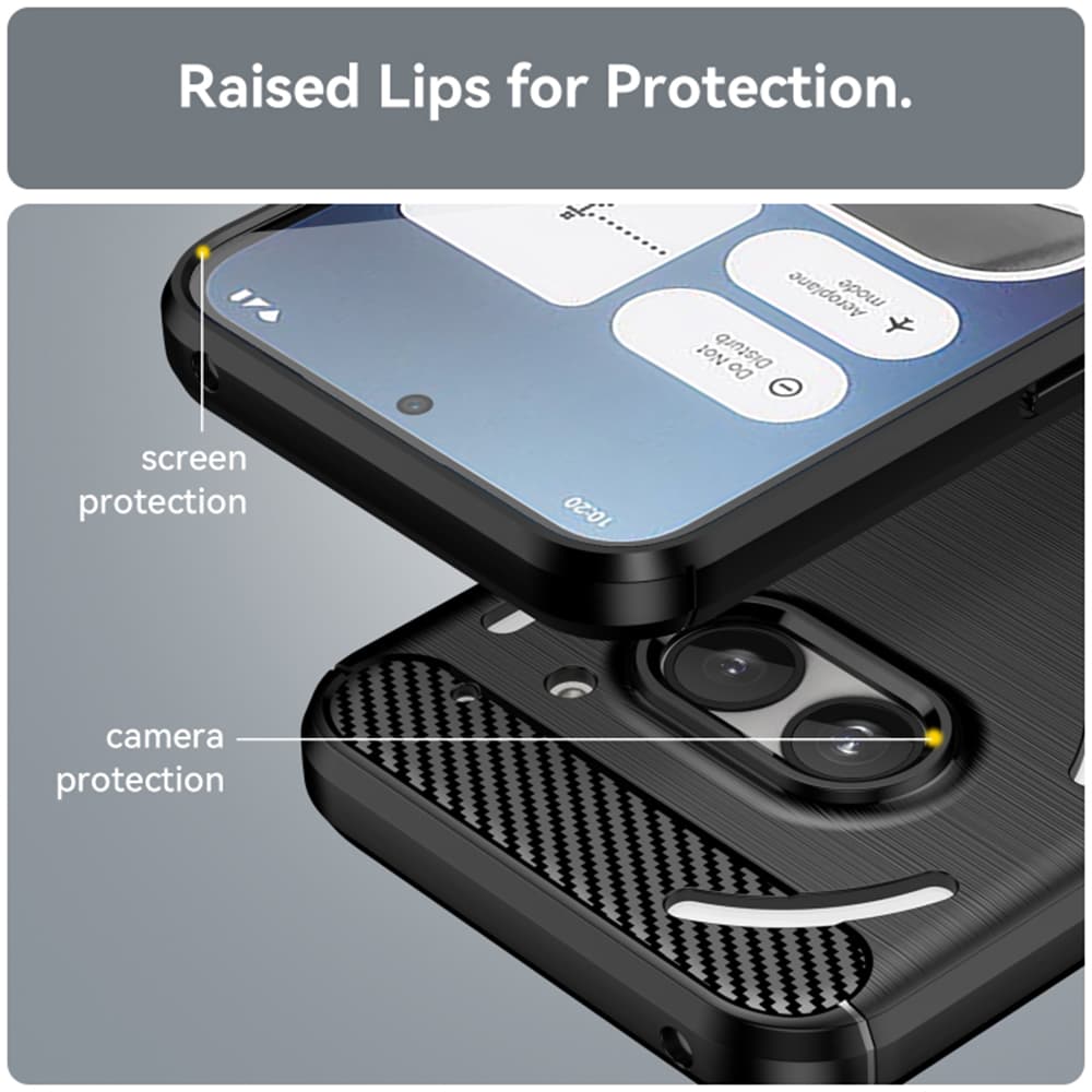 Techsuit Karbon Silikon Nothing Phone (2a) (2a) Plus Černý - náhled 5