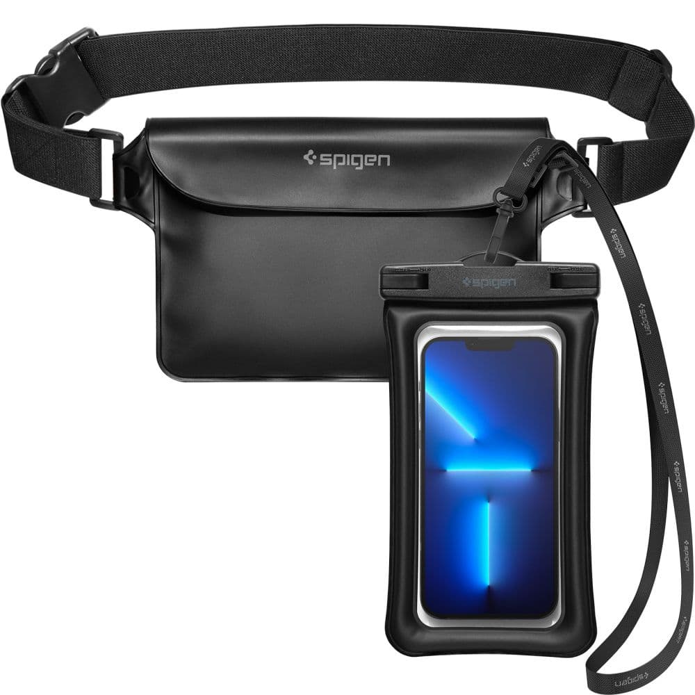 Spigen Vodotěsná ledvinka A621 s pouzdrem na telefon IPX8 Černá - náhled 5