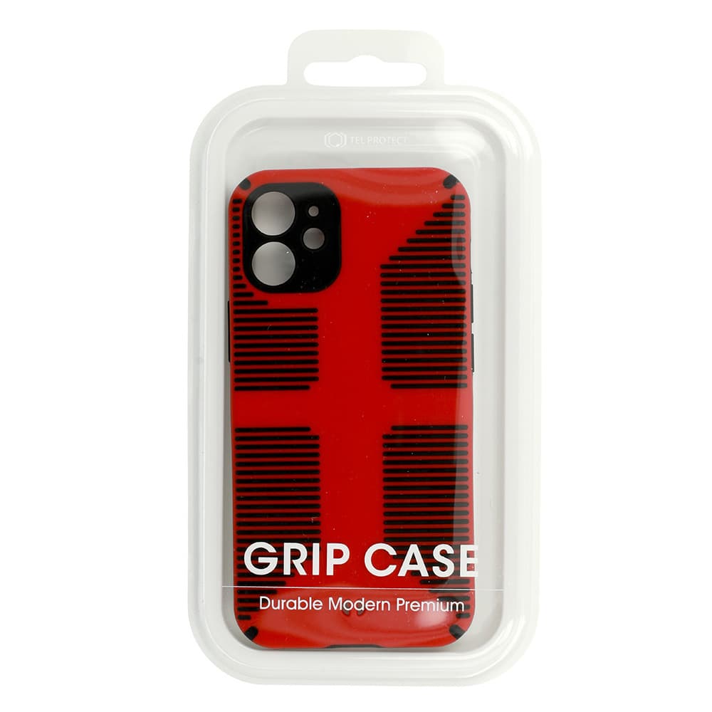 Pouzdro TEL PROTECT Grip pro Iphone 12 červené - náhled 5