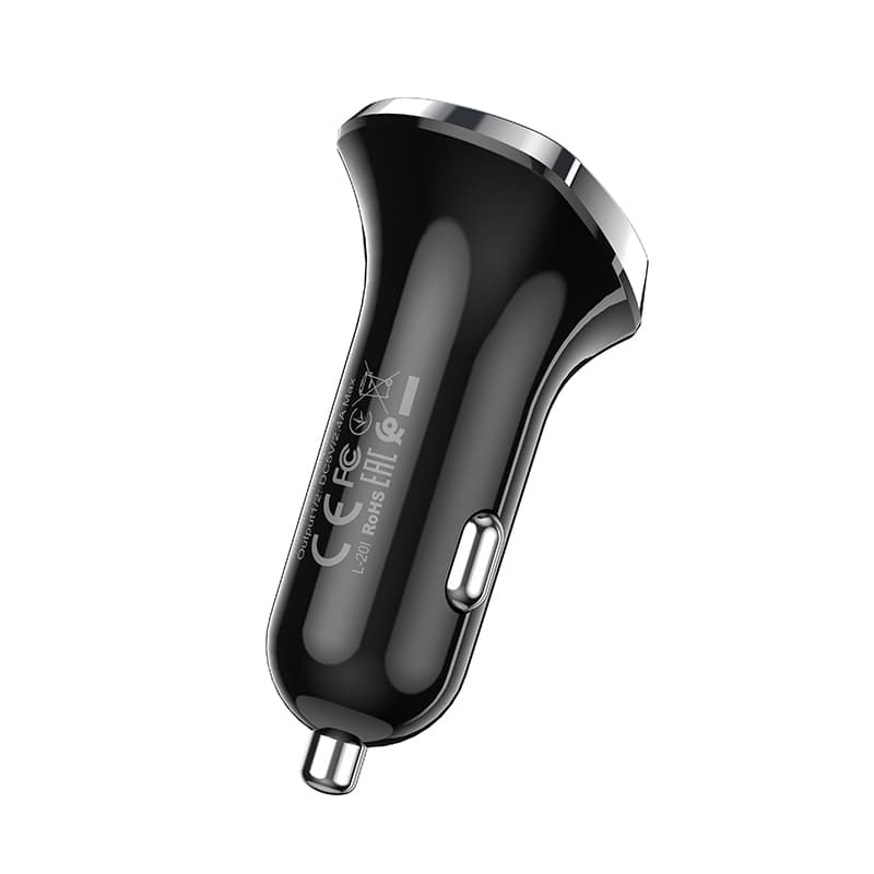 Nabíječka do auta Borofone BZ15 vč. Lightning kabelu Dual 2.4A černá - náhled 5