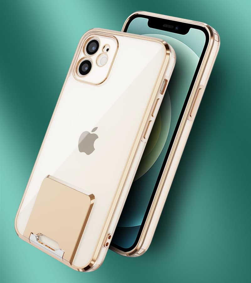 Kvalitní pouzdro Tel Protect Kickstand pro Iphone 13 Pro Gold - náhled 5
