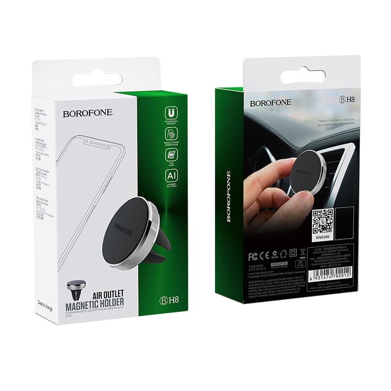 Magnetický držák na větrací mřížku Borofone BH8 černý - náhled 5