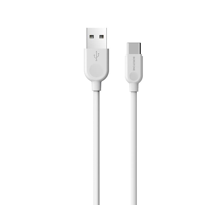 Borofone Kabel BX14 LinkJet - USB na typ C - 3A 1 metr bílý - náhled 5