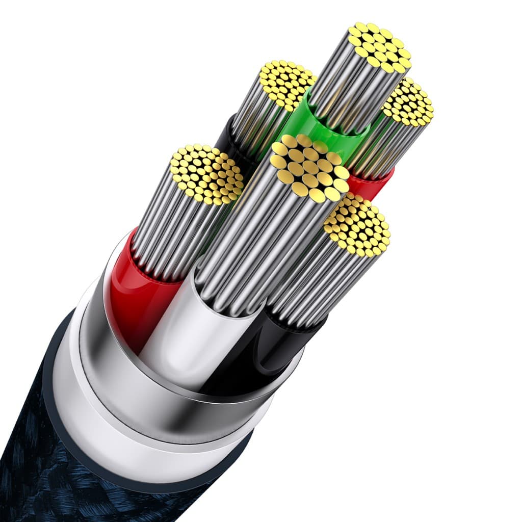 Kabel Baseus Flash Series II 3 v 1 - USB Type C, Lightning, Micro USB - 66W 6A 1,2 metru (CASS040003) modrý - náhled 5