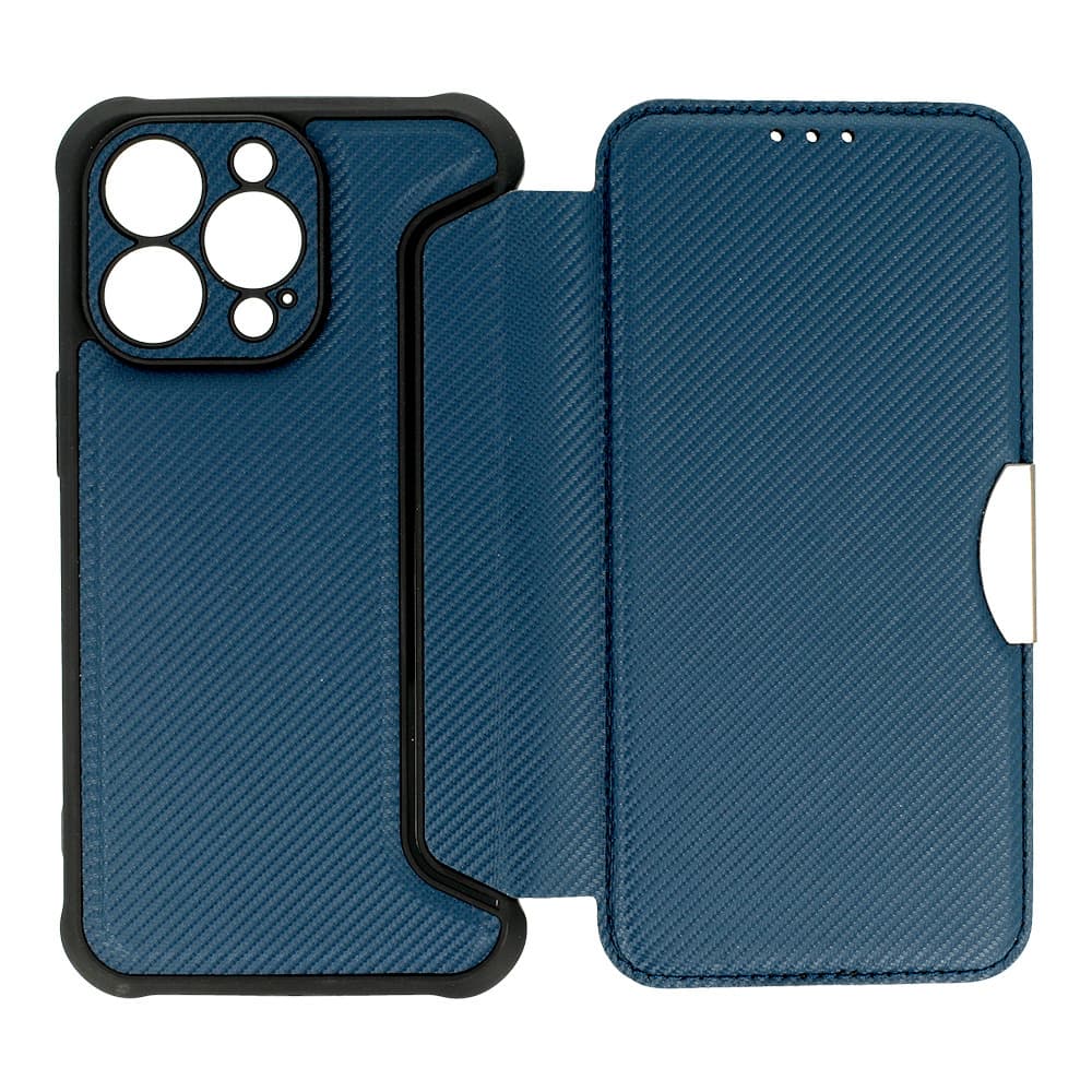 Pouzdro Razor Carbon Book pro Iphone 14 Pro Max navy - náhled 5