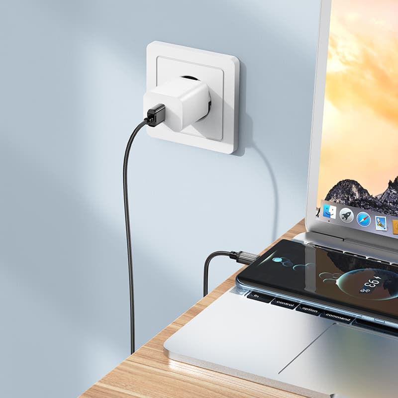 Kabel Borofone BX87 Sharp - USB na typ C - 3A 1 metr černý - náhled 5