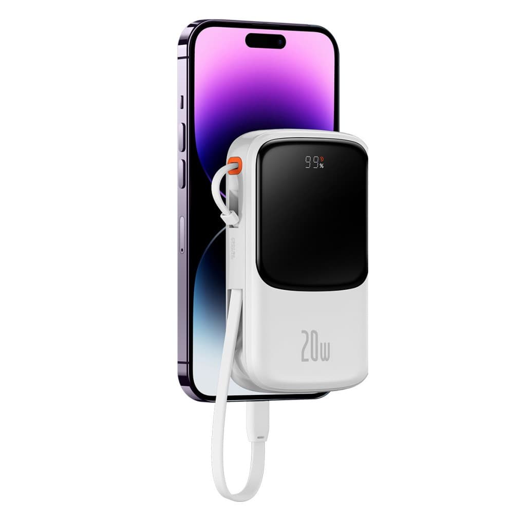Powerbank Baseus Qpow Pro 10000mAh s kabelem Lightning (PPQD060002) 20W bílá - náhled 5