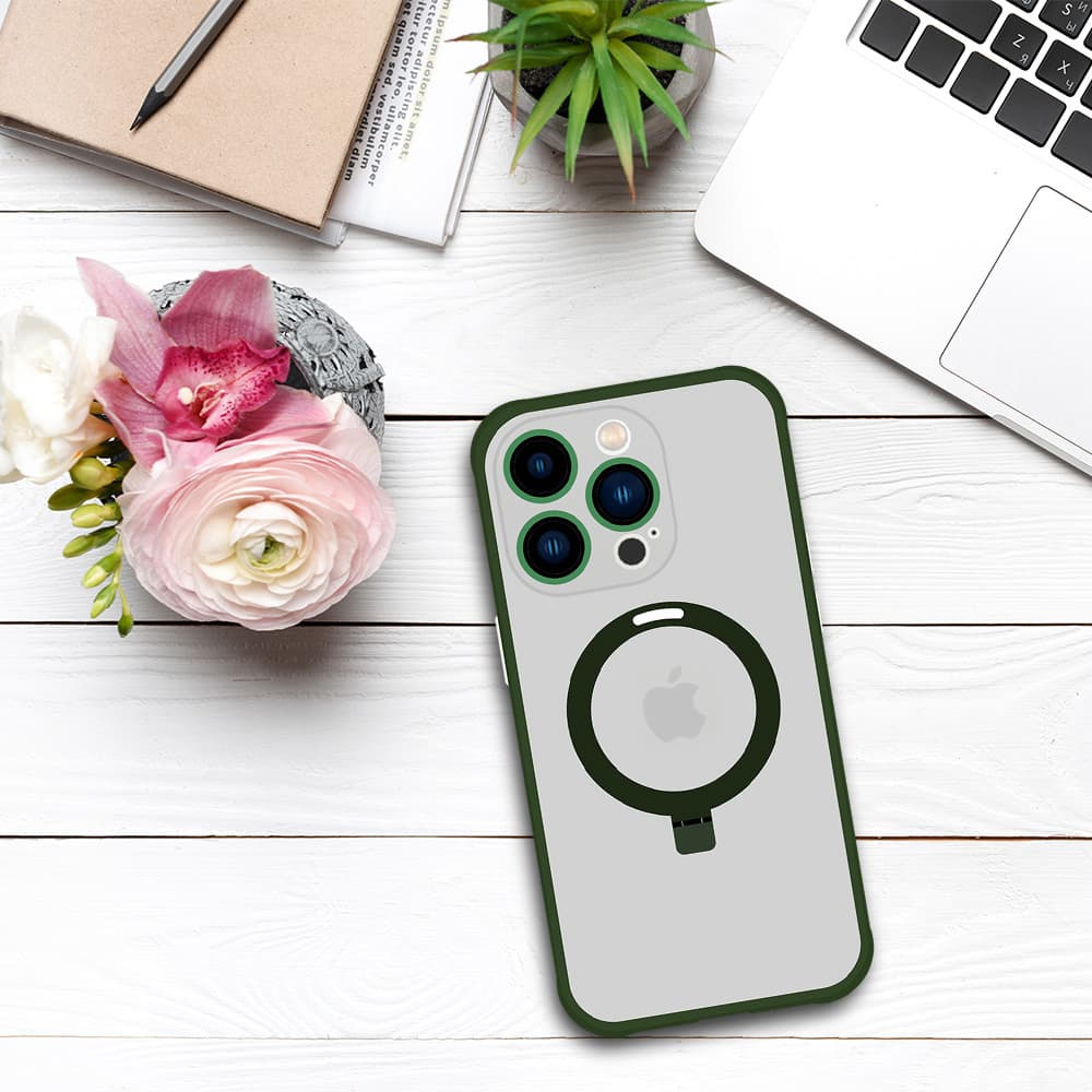 Tel Protect Magical Magsafe Stand Case pro Iphone 12 Pro zelený - náhled 5