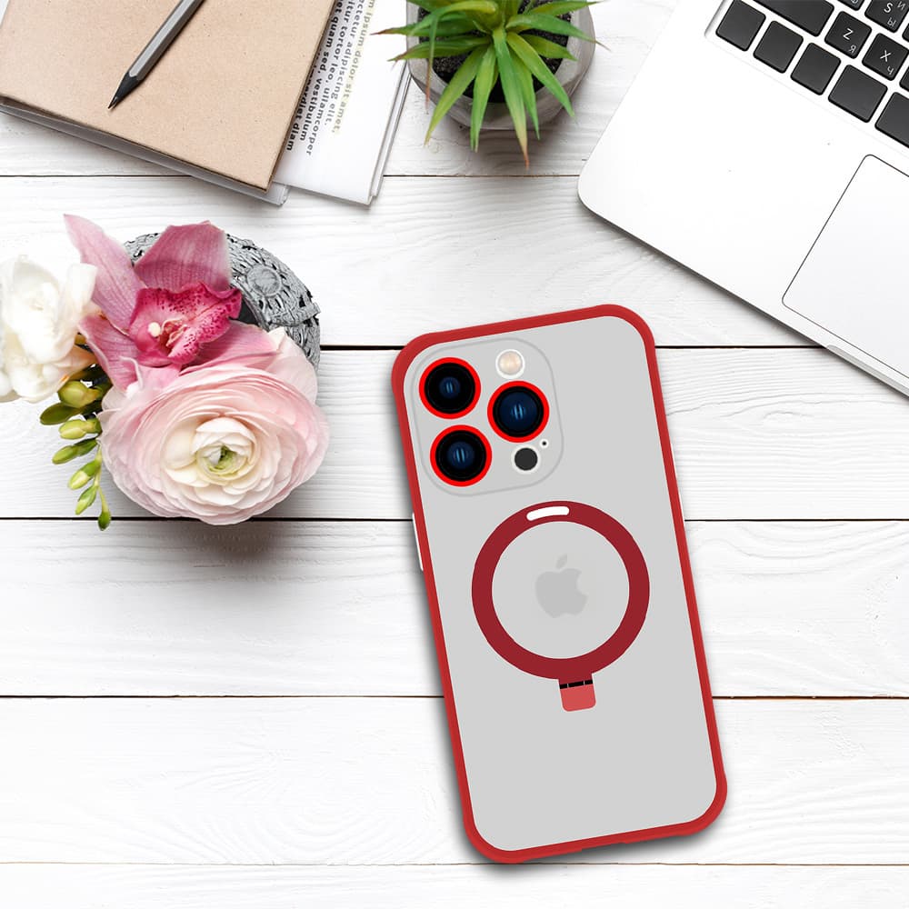 Tel Protect Magical Magsafe Stand Case pro Iphone 13 Pro červený - náhled 5