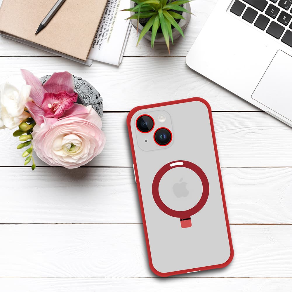 Tel Protect Magical Magsafe Stand Case pro Iphone 13 červený - náhled 3