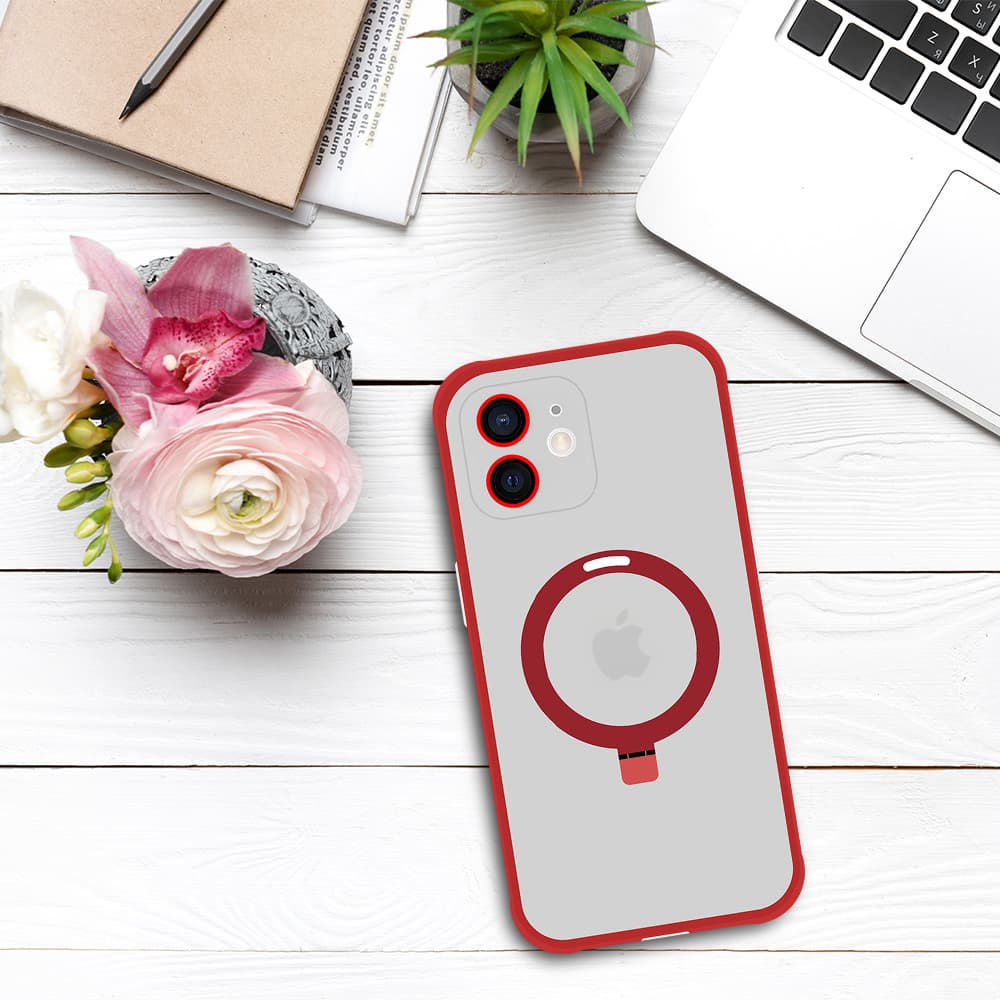 Tel Protect Magical Magsafe Stand Case pro Iphone 12 červený - náhled 5