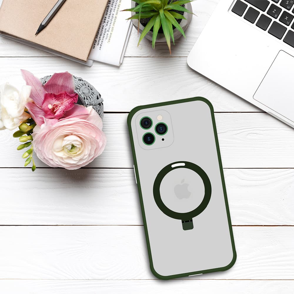 Tel Protect Magical Magsafe Stand Case pro Iphone 11 Pro Max zelený - náhled 5