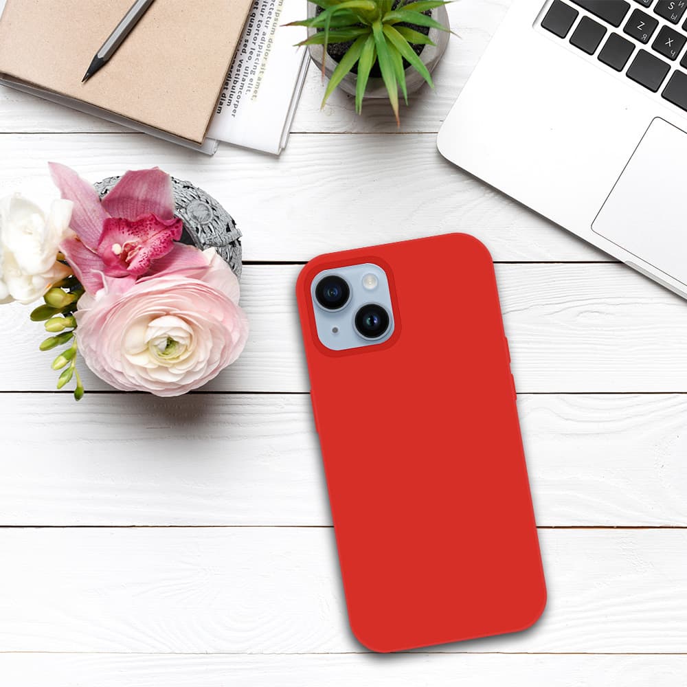 Tel Protect Silicone Premium pro Iphone 15 Plus červený - náhled 5