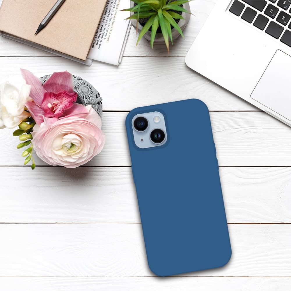 Tel Protect Silicone Premium pro Iphone 15 Plus navy - náhled 5