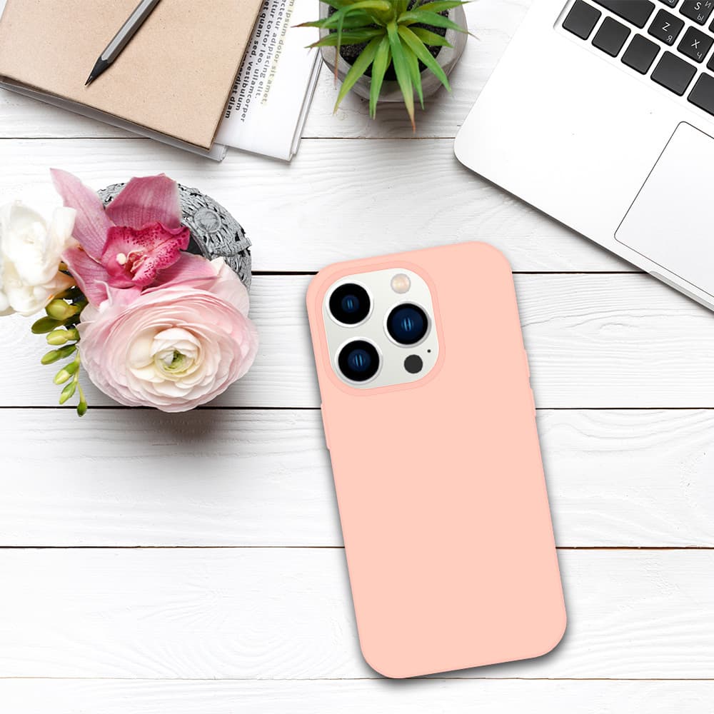 Tel Protect Silicone Premium pro Iphone 15 Pro light pink - náhled 5