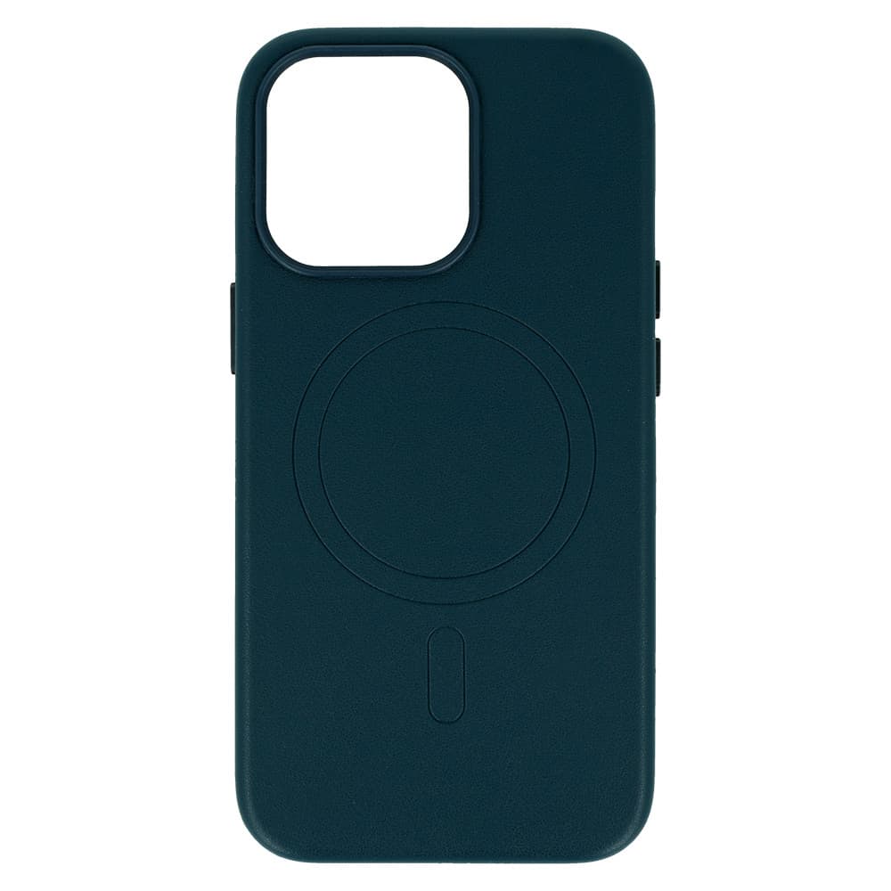 Zadní kryt MagSafe Leather pro Iphone 15 Plus Navy - náhled 5