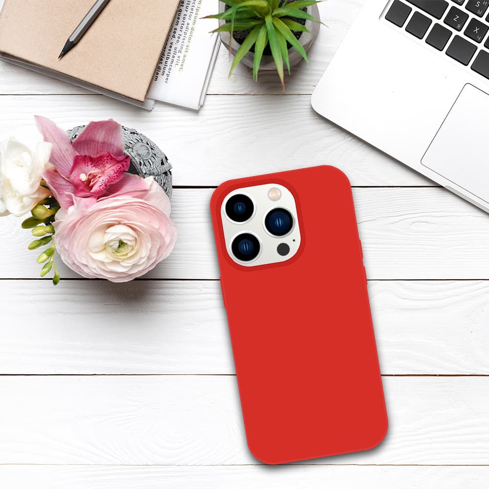 Tel Protect Silicone Premium pro Iphone 14 Pro Max červený - náhled 5