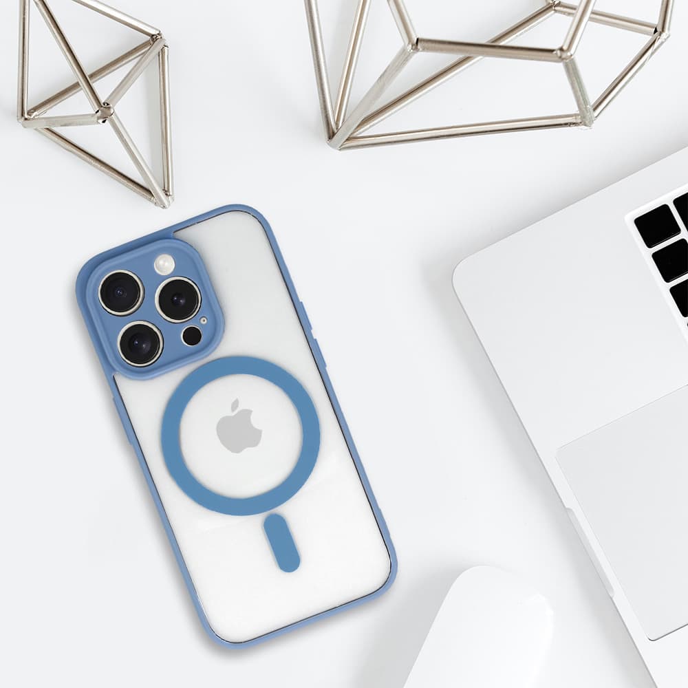 Zadní kryt Acrylic Color Magsafe pro Iphone 13 Pro Max světle modrý - náhled 5