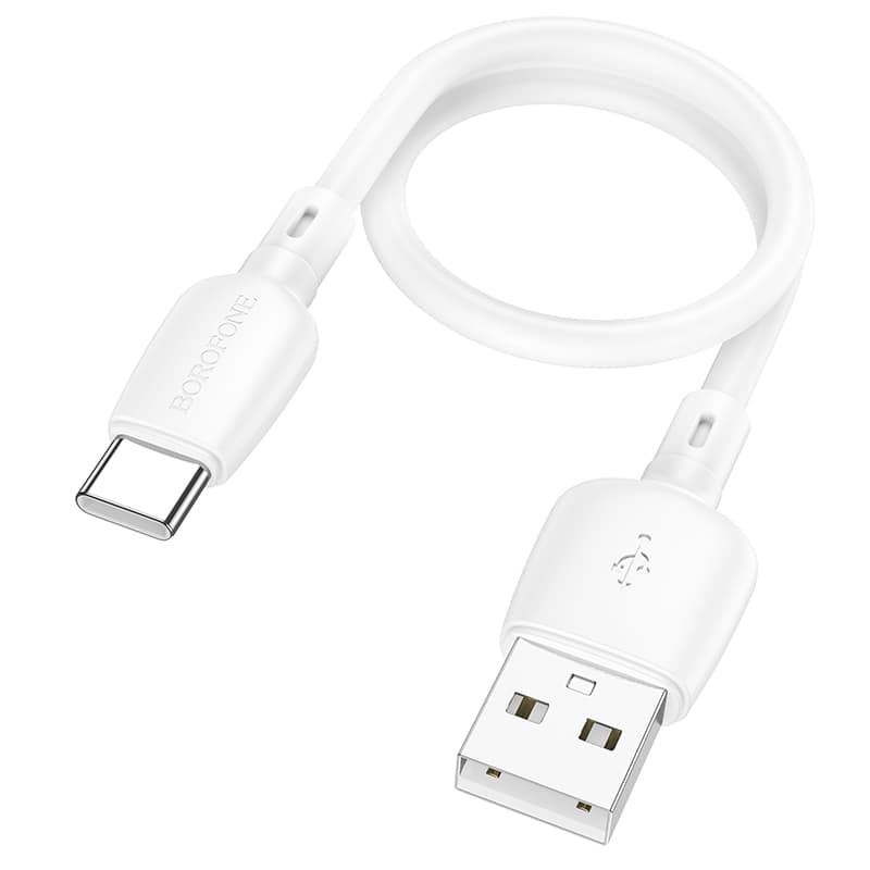 Kabel Borofone BX93 Super Power - USB na typ C - 27W 3A 0,25 metru bílý - náhled 5