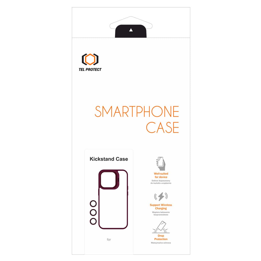Pouzdro Tel Protect Kickstand pro Iphone 12 Pro Max vínové - náhled 5