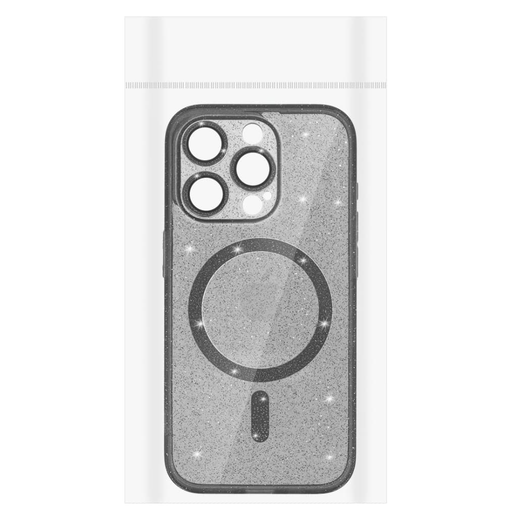 Glitter Magsafe Case pro Iphone 14 Pro černé čiré - náhled 5