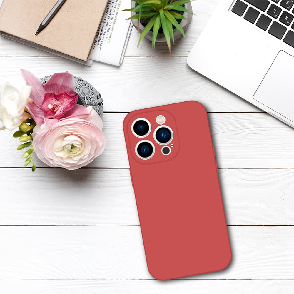 Tel Protect Silicone Premium pro Iphone 14 Pro Max coral - náhled 5