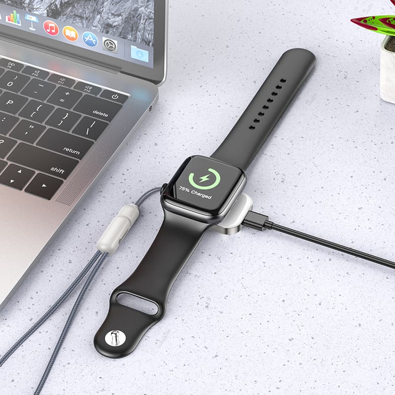 Bezdrátová nabíječka Borofone BQ25 na hodinky iWatch 2,5W stříbrná - náhled 5