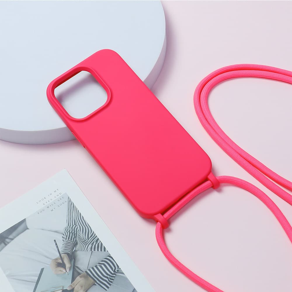 Pouzdro Strap D1 pro Iphone 15 Plus růžové - náhled 5