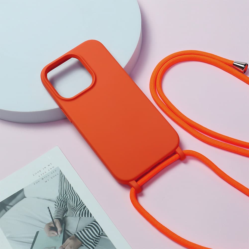 Pouzdro Strap D1 pro Iphone 15 oranžové - náhled 5
