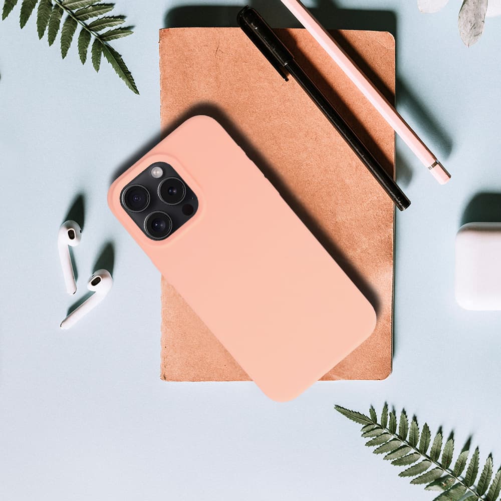 Silicone Lite case  pro Samsung Galaxy M34 5G peach - náhled 5